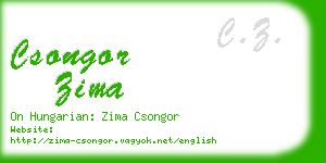 csongor zima business card